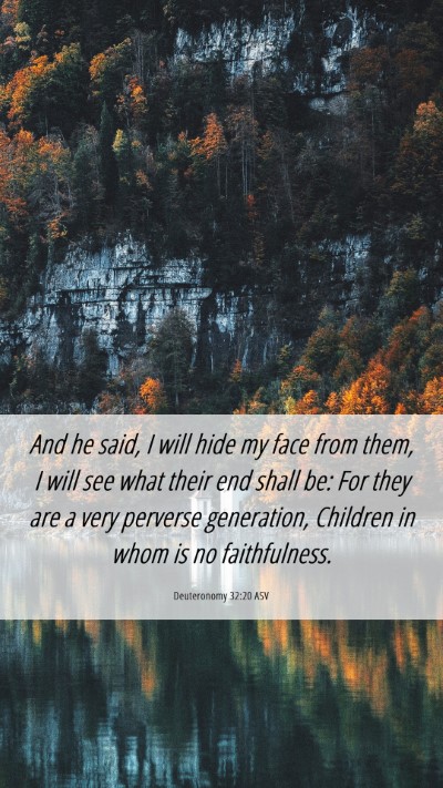 Picture 06 - Deuteronomy 32:20 ASV Mobile Phone Wallpaper - And he said, I will hide my face from them, I - Mobile Bible Verse Wallpaper