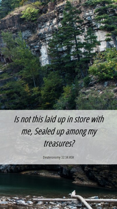 Picture 06 - Deuteronomy 32:34 ASV Mobile Phone Wallpaper - Is not this laid up in store with me, Sealed up - Mobile Bible Verse Wallpaper