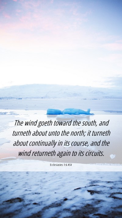 Picture 06 - Ecclesiastes 1:6 ASV Mobile Phone Wallpaper - The wind goeth toward the south, and turneth - Mobile Bible Verse Wallpaper