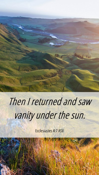 Picture 06 - Ecclesiastes 4:7 ASV Mobile Phone Wallpaper - Then I returned and saw vanity under the - Mobile Bible Verse Wallpaper
