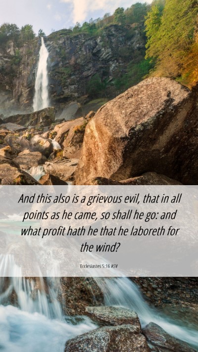 Picture 06 - Ecclesiastes 5:16 ASV Mobile Phone Wallpaper - And this also is a grievous evil, that in all - Mobile Bible Verse Wallpaper