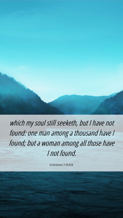 Picture 06 - Ecclesiastes 7:28 ASV Mobile Phone Wallpaper - which my soul still seeketh, but I have not - Mobile Bible Verse Wallpaper