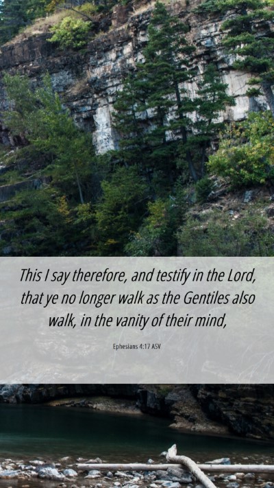 Picture 06 - Ephesians 4:17 ASV Mobile Phone Wallpaper - This I say therefore, and testify in the Lord, - Mobile Bible Verse Wallpaper