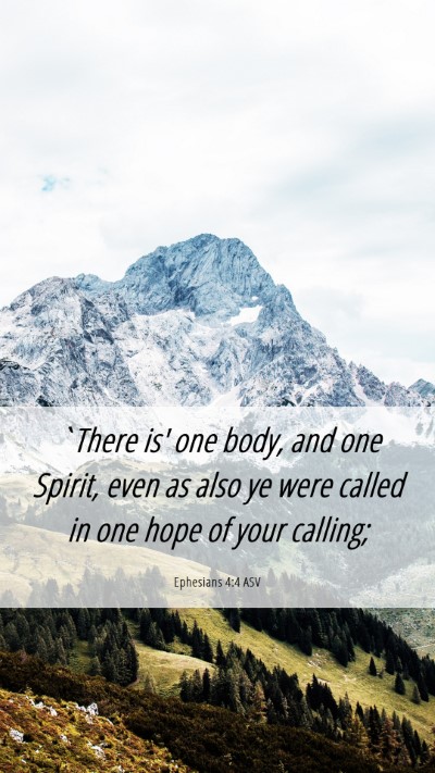 Picture 06 - Ephesians 4:4 ASV Mobile Phone Wallpaper - `There is' one body, and one Spirit, even as also - Mobile Bible Verse Wallpaper