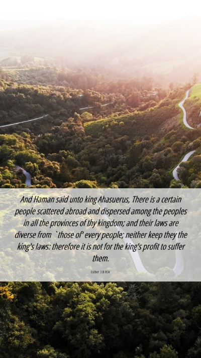 Picture 06 - Esther 3:8 ASV Mobile Phone Wallpaper - And Haman said unto king Ahasuerus, There is a - Mobile Bible Verse Wallpaper