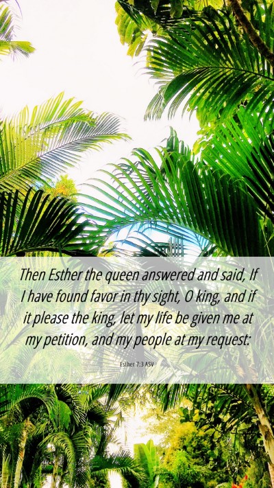 Picture 06 - Esther 7:3 ASV Mobile Phone Wallpaper - Then Esther the queen answered and said, If I - Mobile Bible Verse Wallpaper