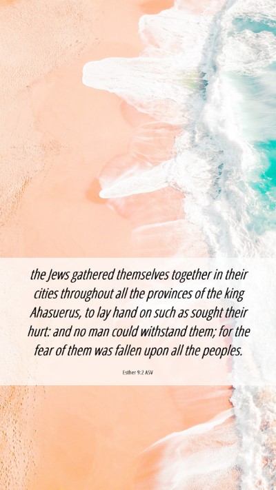 Picture 06 - Esther 9:2 ASV Mobile Phone Wallpaper - the Jews gathered themselves together in their - Mobile Bible Verse Wallpaper