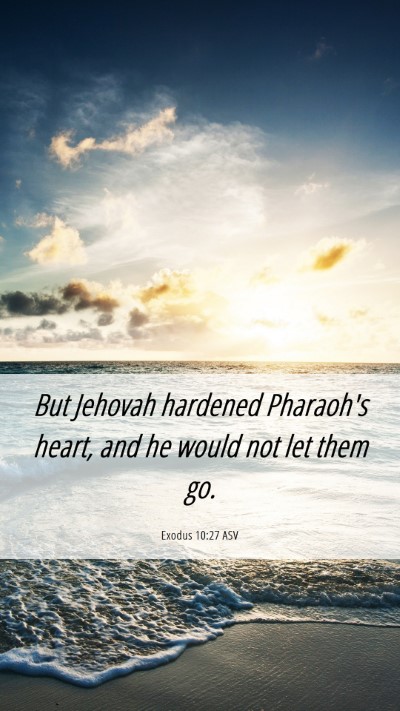 Picture 06 - Exodus 10:27 ASV Mobile Phone Wallpaper - But Jehovah hardened Pharaoh's heart, and he - Mobile Bible Verse Wallpaper
