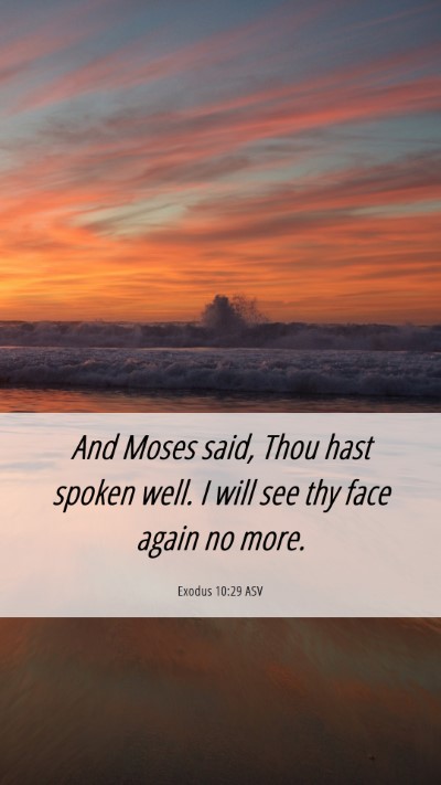 Picture 06 - Exodus 10:29 ASV Mobile Phone Wallpaper - And Moses said, Thou hast spoken well. I will see - Mobile Bible Verse Wallpaper