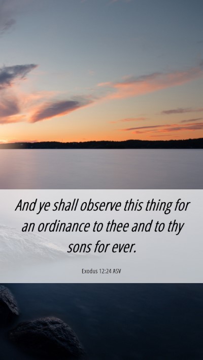 Picture 06 - Exodus 12:24 ASV Mobile Phone Wallpaper - And ye shall observe this thing for an ordinance - Mobile Bible Verse Wallpaper