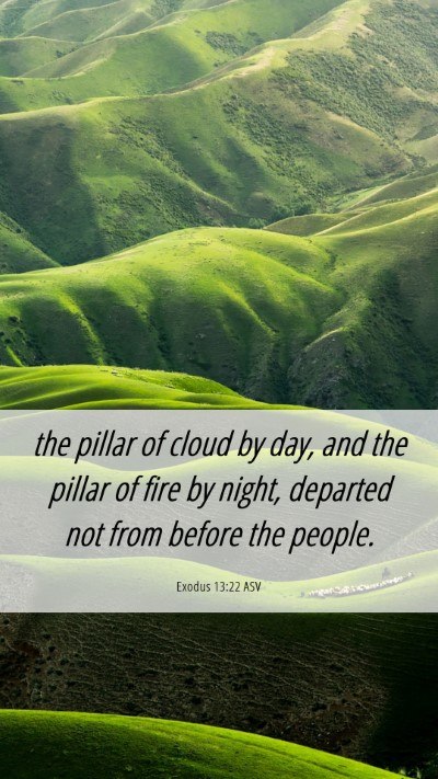 Picture 06 - Exodus 13:22 ASV Mobile Phone Wallpaper - the pillar of cloud by day, and the pillar of - Mobile Bible Verse Wallpaper