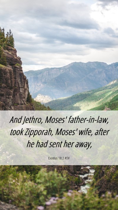 Picture 06 - Exodus 18:2 ASV Mobile Phone Wallpaper - And Jethro, Moses' father-in-law, took Zipporah, - Mobile Bible Verse Wallpaper
