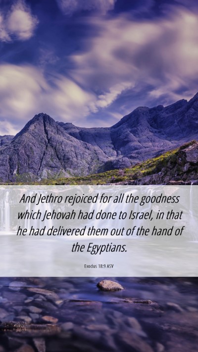Picture 06 - Exodus 18:9 ASV Mobile Phone Wallpaper - And Jethro rejoiced for all the goodness which - Mobile Bible Verse Wallpaper