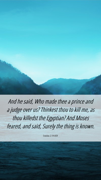Picture 06 - Exodus 2:14 ASV Mobile Phone Wallpaper - And he said, Who made thee a prince and a judge - Mobile Bible Verse Wallpaper