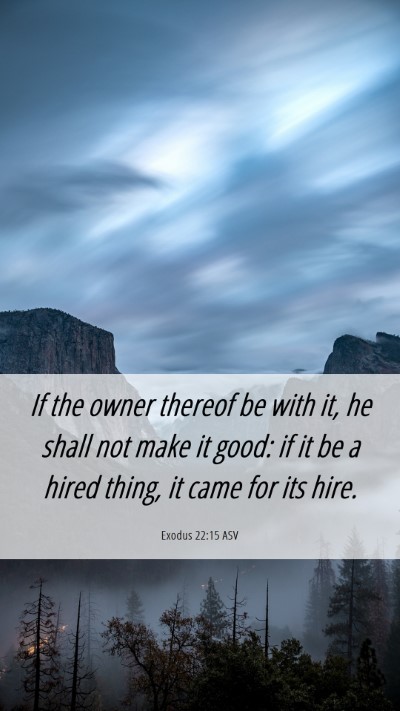 Picture 06 - Exodus 22:15 ASV Mobile Phone Wallpaper - If the owner thereof be with it, he shall not - Mobile Bible Verse Wallpaper