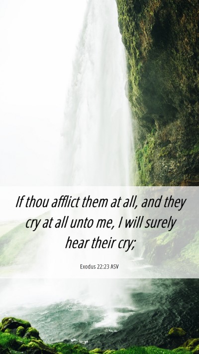 Picture 06 - Exodus 22:23 ASV Mobile Phone Wallpaper - If thou afflict them at all, and they cry at all - Mobile Bible Verse Wallpaper