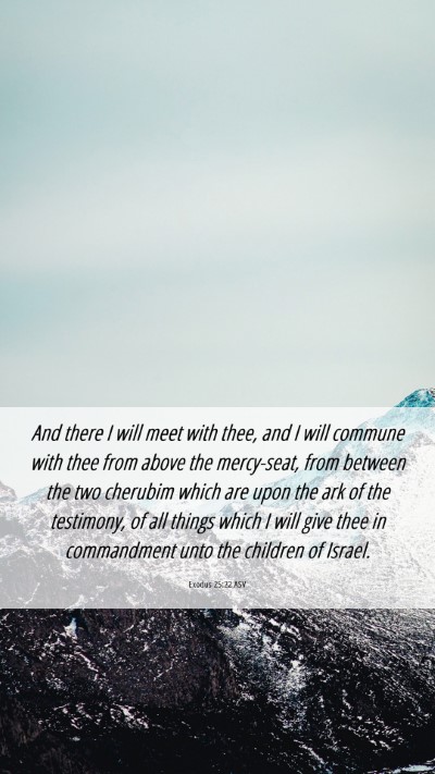 Picture 06 - Exodus 25:22 ASV Mobile Phone Wallpaper - And there I will meet with thee, and I will - Mobile Bible Verse Wallpaper