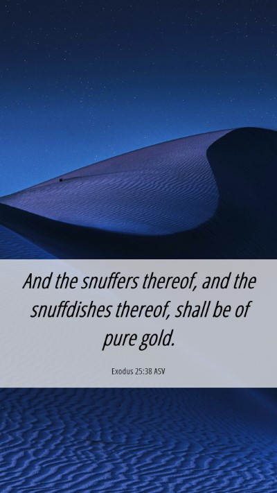 Picture 06 - Exodus 25:38 ASV Mobile Phone Wallpaper - And the snuffers thereof, and the snuffdishes - Mobile Bible Verse Wallpaper