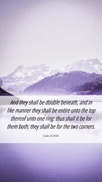 Picture 06 - Exodus 26:24 ASV Mobile Phone Wallpaper - And they shall be double beneath, and in like - Mobile Bible Verse Wallpaper