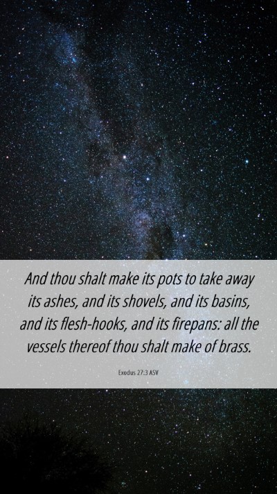 Picture 06 - Exodus 27:3 ASV Mobile Phone Wallpaper - And thou shalt make its pots to take away its - Mobile Bible Verse Wallpaper