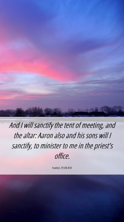 Picture 06 - Exodus 29:44 ASV Mobile Phone Wallpaper - And I will sanctify the tent of meeting, and the - Mobile Bible Verse Wallpaper