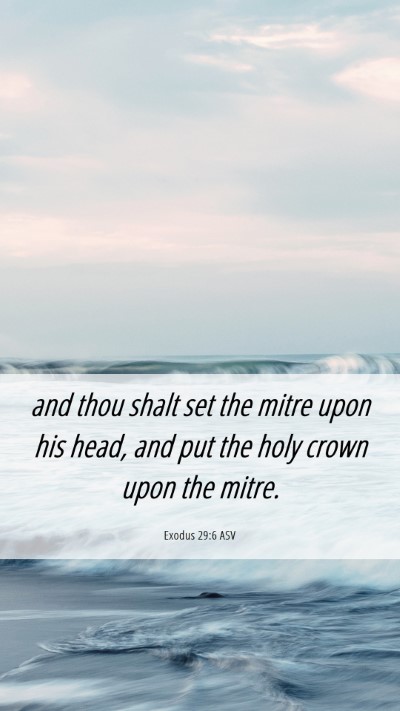 Picture 06 - Exodus 29:6 ASV Mobile Phone Wallpaper - and thou shalt set the mitre upon his head, and - Mobile Bible Verse Wallpaper