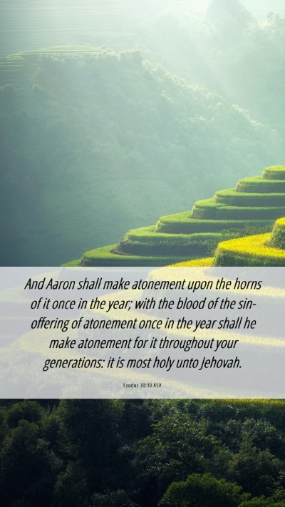 Picture 06 - Exodus 30:10 ASV Mobile Phone Wallpaper - And Aaron shall make atonement upon the horns of - Mobile Bible Verse Wallpaper