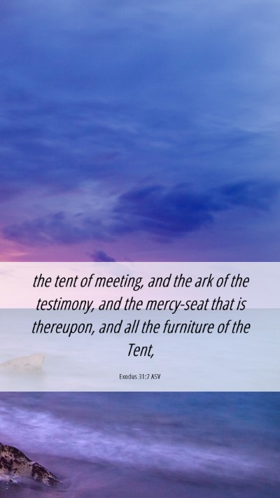 Picture 06 - Exodus 31:7 ASV Mobile Phone Wallpaper - the tent of meeting, and the ark of the - Mobile Bible Verse Wallpaper