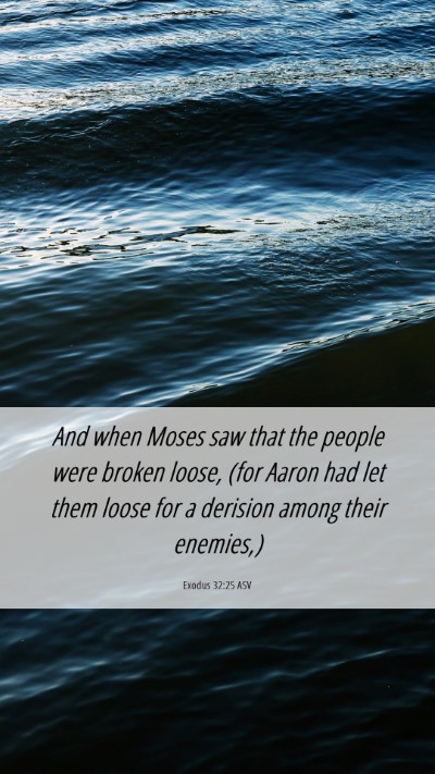 Picture 06 - Exodus 32:25 ASV Mobile Phone Wallpaper - And when Moses saw that the people were broken - Mobile Bible Verse Wallpaper