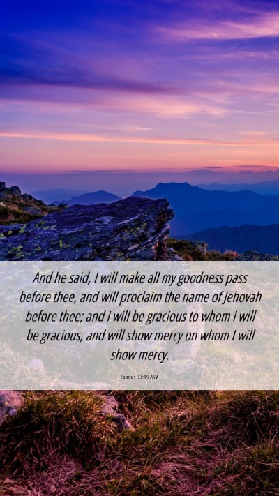 Picture 06 - Exodus 33:19 ASV Mobile Phone Wallpaper - And he said, I will make all my goodness pass - Mobile Bible Verse Wallpaper