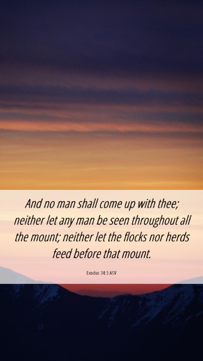 Picture 06 - Exodus 34:3 ASV Mobile Phone Wallpaper - And no man shall come up with thee; neither let - Mobile Bible Verse Wallpaper