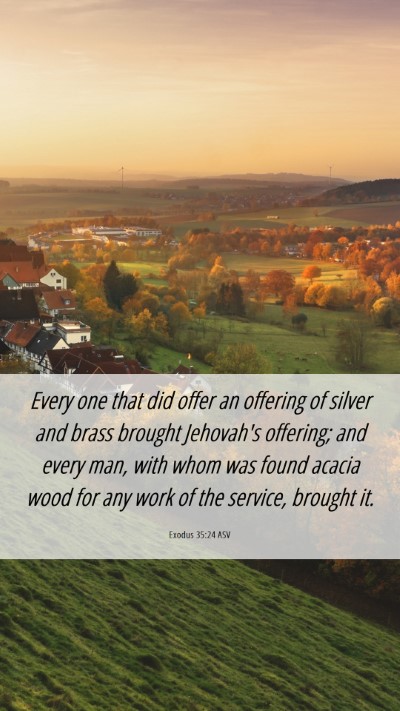 Picture 06 - Exodus 35:24 ASV Mobile Phone Wallpaper - Every one that did offer an offering of silver - Mobile Bible Verse Wallpaper
