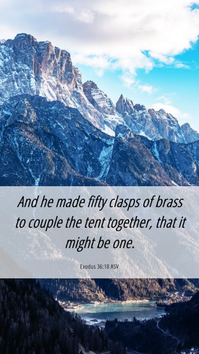 Picture 06 - Exodus 36:18 ASV Mobile Phone Wallpaper - And he made fifty clasps of brass to couple the - Mobile Bible Verse Wallpaper