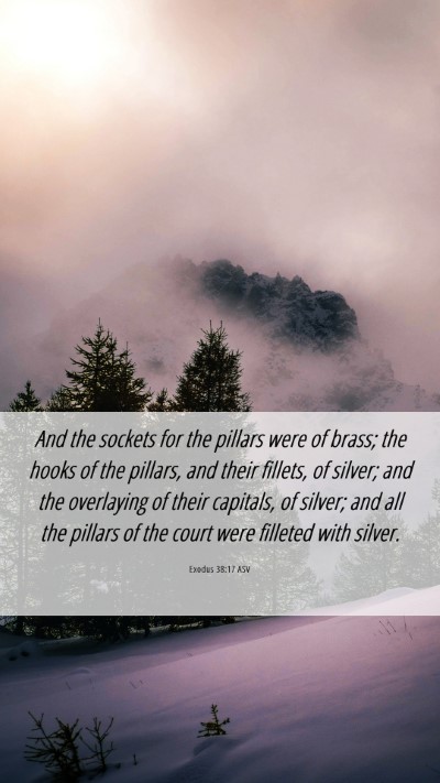 Picture 06 - Exodus 38:17 ASV Mobile Phone Wallpaper - And the sockets for the pillars were of brass; - Mobile Bible Verse Wallpaper