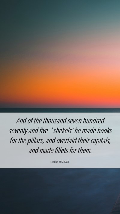Picture 06 - Exodus 38:28 ASV Mobile Phone Wallpaper - And of the thousand seven hundred seventy and - Mobile Bible Verse Wallpaper
