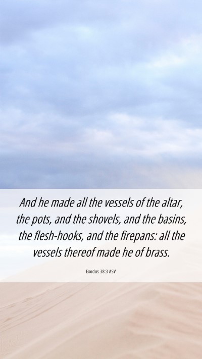 Picture 06 - Exodus 38:3 ASV Mobile Phone Wallpaper - And he made all the vessels of the altar, the - Mobile Bible Verse Wallpaper