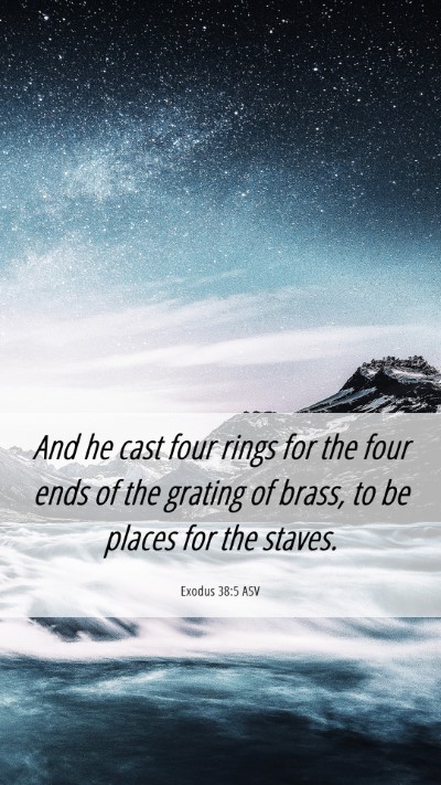 Picture 06 - Exodus 38:5 ASV Mobile Phone Wallpaper - And he cast four rings for the four ends of the - Mobile Bible Verse Wallpaper