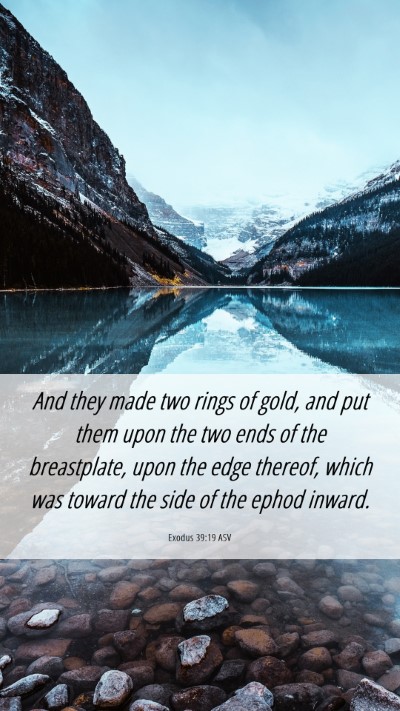 Picture 06 - Exodus 39:19 ASV Mobile Phone Wallpaper - And they made two rings of gold, and put them - Mobile Bible Verse Wallpaper