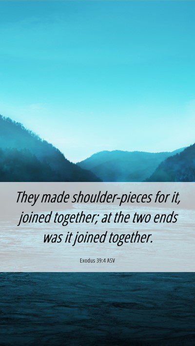 Picture 06 - Exodus 39:4 ASV Mobile Phone Wallpaper - They made shoulder-pieces for it, joined - Mobile Bible Verse Wallpaper
