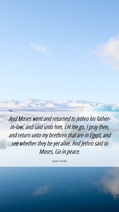 Picture 06 - Exodus 4:18 ASV Mobile Phone Wallpaper - And Moses went and returned to Jethro his - Mobile Bible Verse Wallpaper