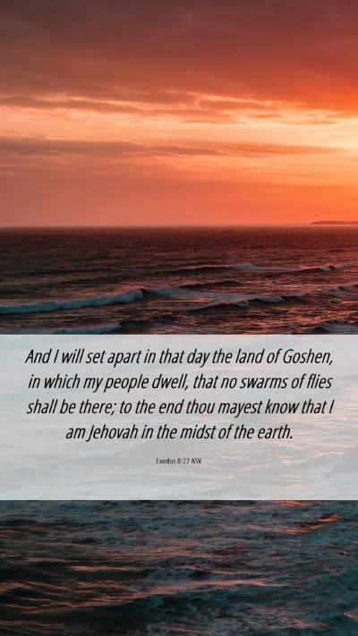 Picture 06 - Exodus 8:22 ASV Mobile Phone Wallpaper - And I will set apart in that day the land of - Mobile Bible Verse Wallpaper