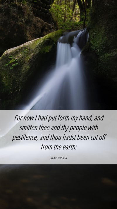Picture 06 - Exodus 9:15 ASV Mobile Phone Wallpaper - For now I had put forth my hand, and smitten thee - Mobile Bible Verse Wallpaper