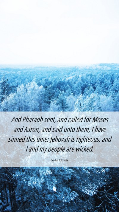 Picture 06 - Exodus 9:27 ASV Mobile Phone Wallpaper - And Pharaoh sent, and called for Moses and Aaron, - Mobile Bible Verse Wallpaper