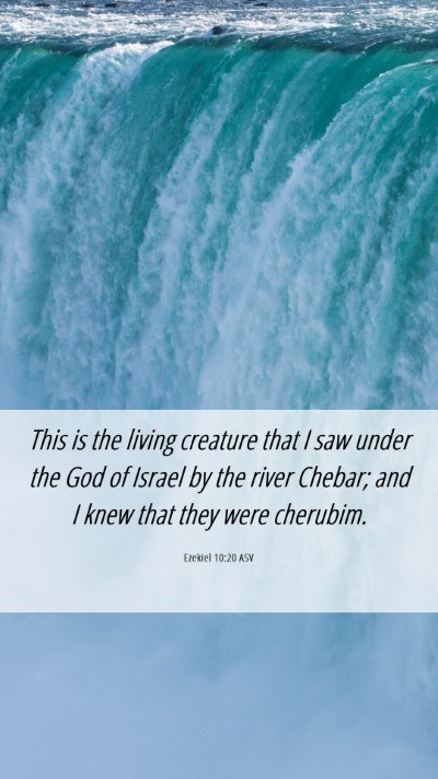 Picture 06 - Ezekiel 10:20 ASV Mobile Phone Wallpaper - This is the living creature that I saw under the - Mobile Bible Verse Wallpaper