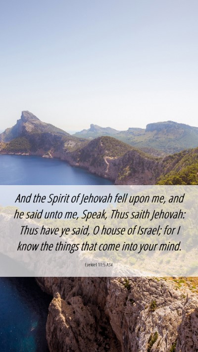 Picture 06 - Ezekiel 11:5 ASV Mobile Phone Wallpaper - And the Spirit of Jehovah fell upon me, and he - Mobile Bible Verse Wallpaper