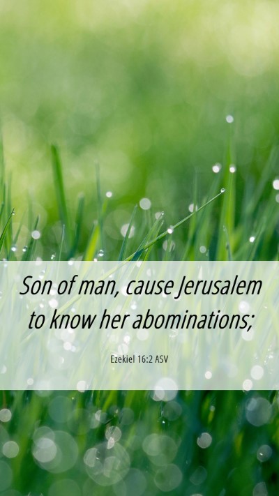 Picture 06 - Ezekiel 16:2 ASV Mobile Phone Wallpaper - Son of man, cause Jerusalem to know her - Mobile Bible Verse Wallpaper