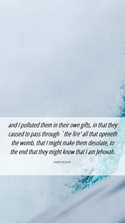 Picture 06 - Ezekiel 20:26 ASV Mobile Phone Wallpaper - and I polluted them in their own gifts, in that - Mobile Bible Verse Wallpaper