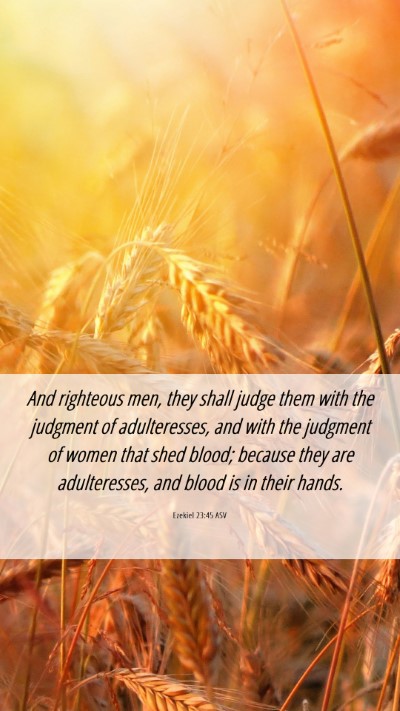 Picture 06 - Ezekiel 23:45 ASV Mobile Phone Wallpaper - And righteous men, they shall judge them with the - Mobile Bible Verse Wallpaper