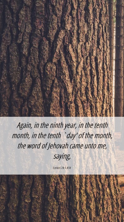Picture 06 - Ezekiel 24:1 ASV Mobile Phone Wallpaper - Again, in the ninth year, in the tenth month, in - Mobile Bible Verse Wallpaper