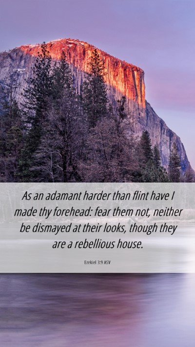 Picture 06 - Ezekiel 3:9 ASV Mobile Phone Wallpaper - As an adamant harder than flint have I made thy - Mobile Bible Verse Wallpaper